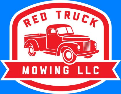 Red Truck Mowing
